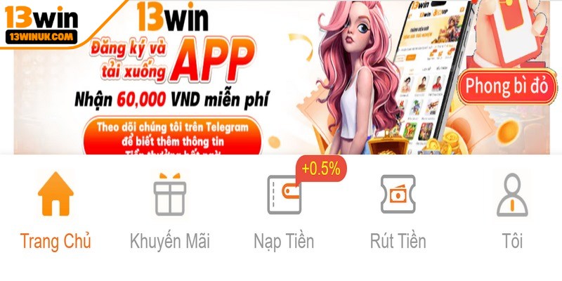 Trải nghiệm cá cược linh hoạt mọi lúc khi tải app 13Win